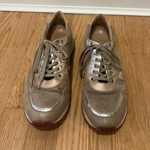 AGL Stylish Women's Tan Sneakers SZ 39/8
